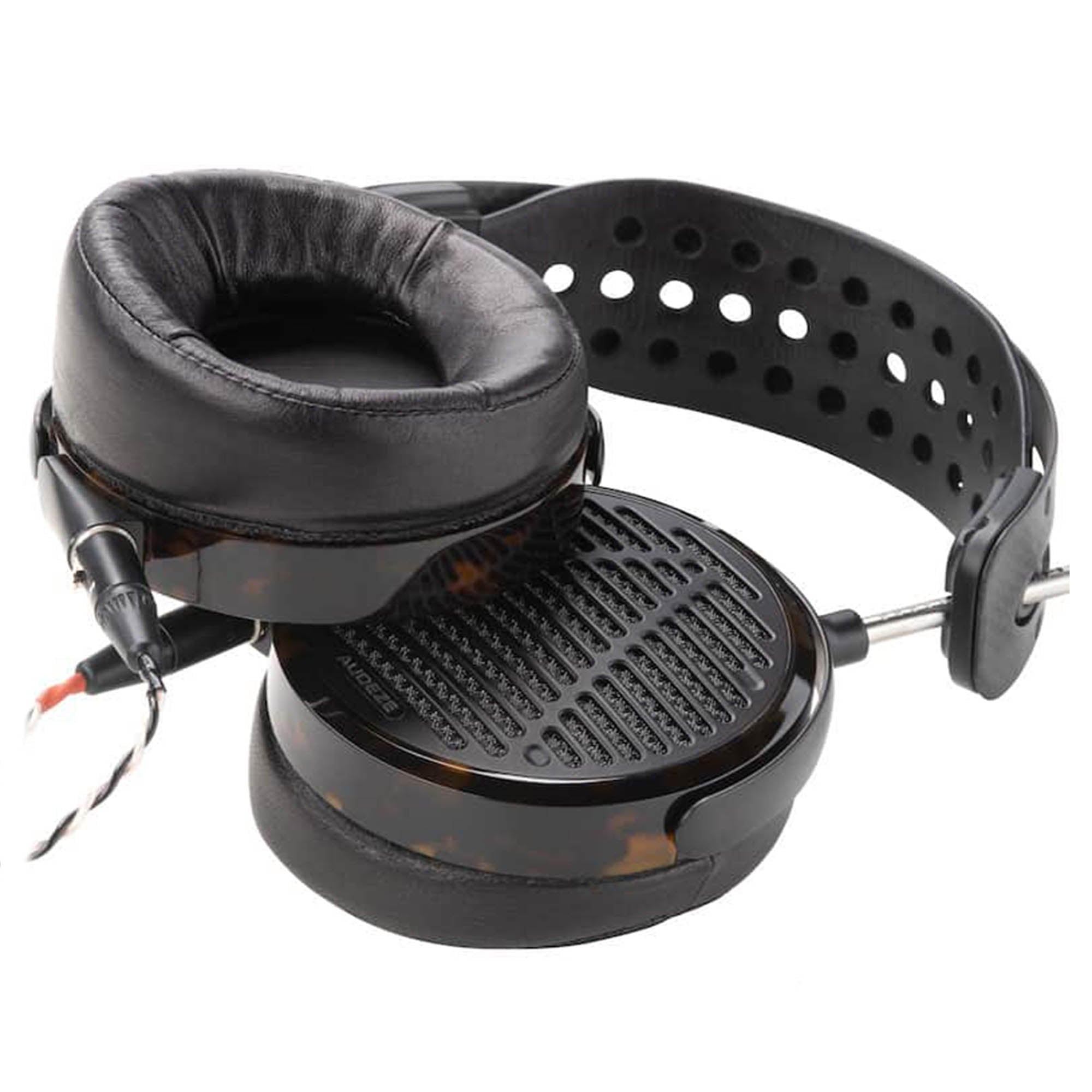Audeze LCD-5 headphone displaying both ear pad and grille sides