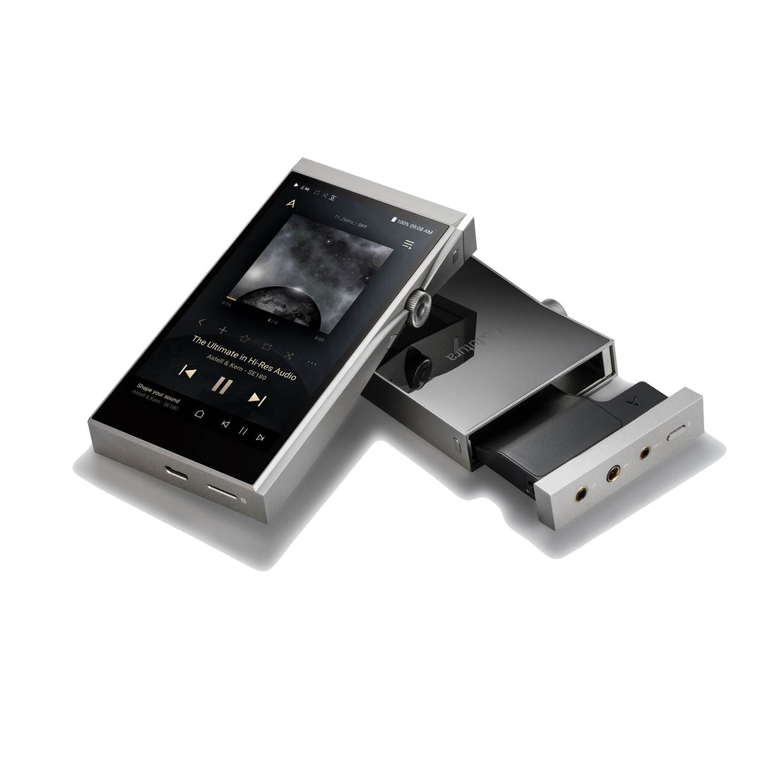 Astell&Kern SE180 music player showing module system assembly