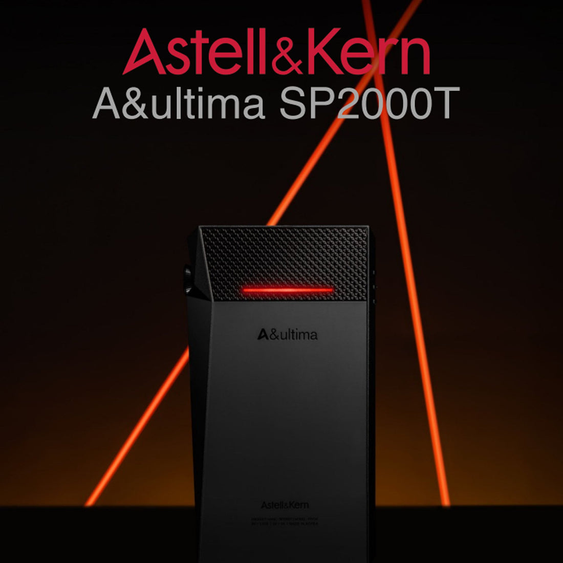 Astell&Kern SP2000T standing up showing glowing tube slot