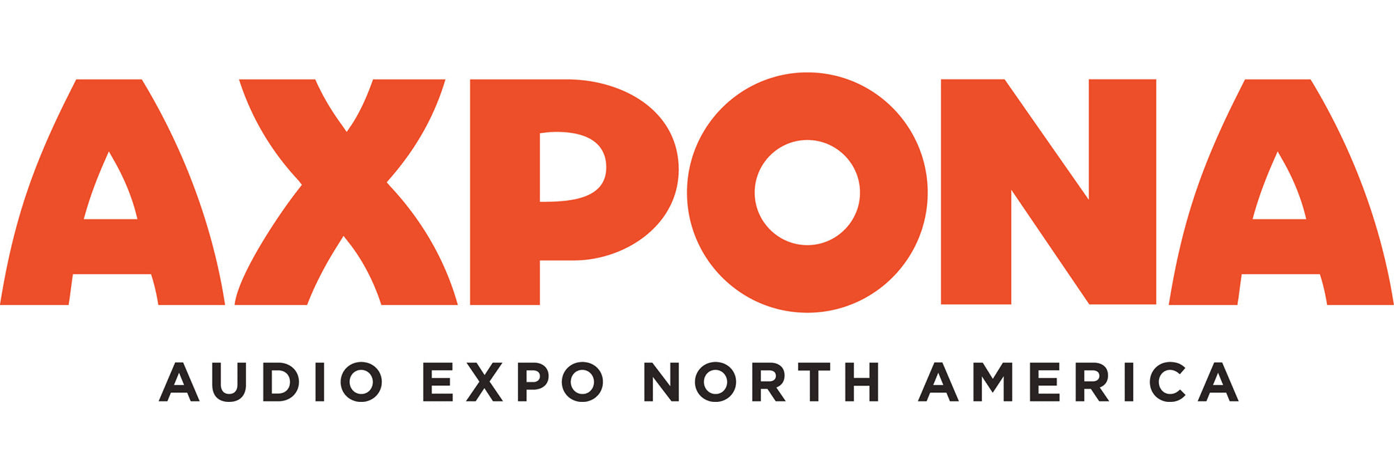 AXPONA Audio Expo North America logo in bold orange letters