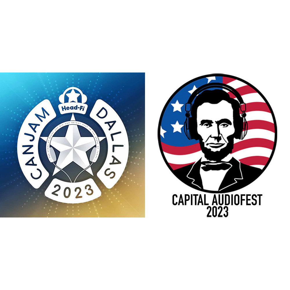 Capital Audiofest 2023 and CanJam Dallas 2023 logos