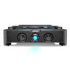 Front view of Chord ULTIMA PRE 3 preamplifier with volume, balance knobs, and glowing blue center button on white background