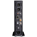 Rear view of HIFIMAN EF499 Balanced Desktop DAC/Amplifier showing multiple balanced and single-ended audio outputs and input ports