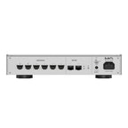 Rear view of Matrix Audio SS-1 Audio Grade Network Switch with multiple Ethernet and SFP+ ports on white background
