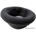 Close-up of a black Ultrasuade vegan Abyss Earpads for Diana / JOAL Headphones with plush cushioning and smooth texture