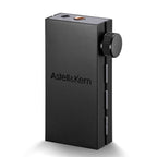 Astell&Kern AK HB1 Hi-Fi USB DAC portable black amplifier with volume dial and multiple headphone jacks on top