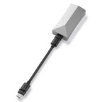 Astell&Kern AK HC4 Hi-Fi USB DAC in silver with braided cable and USB-C connector on white background