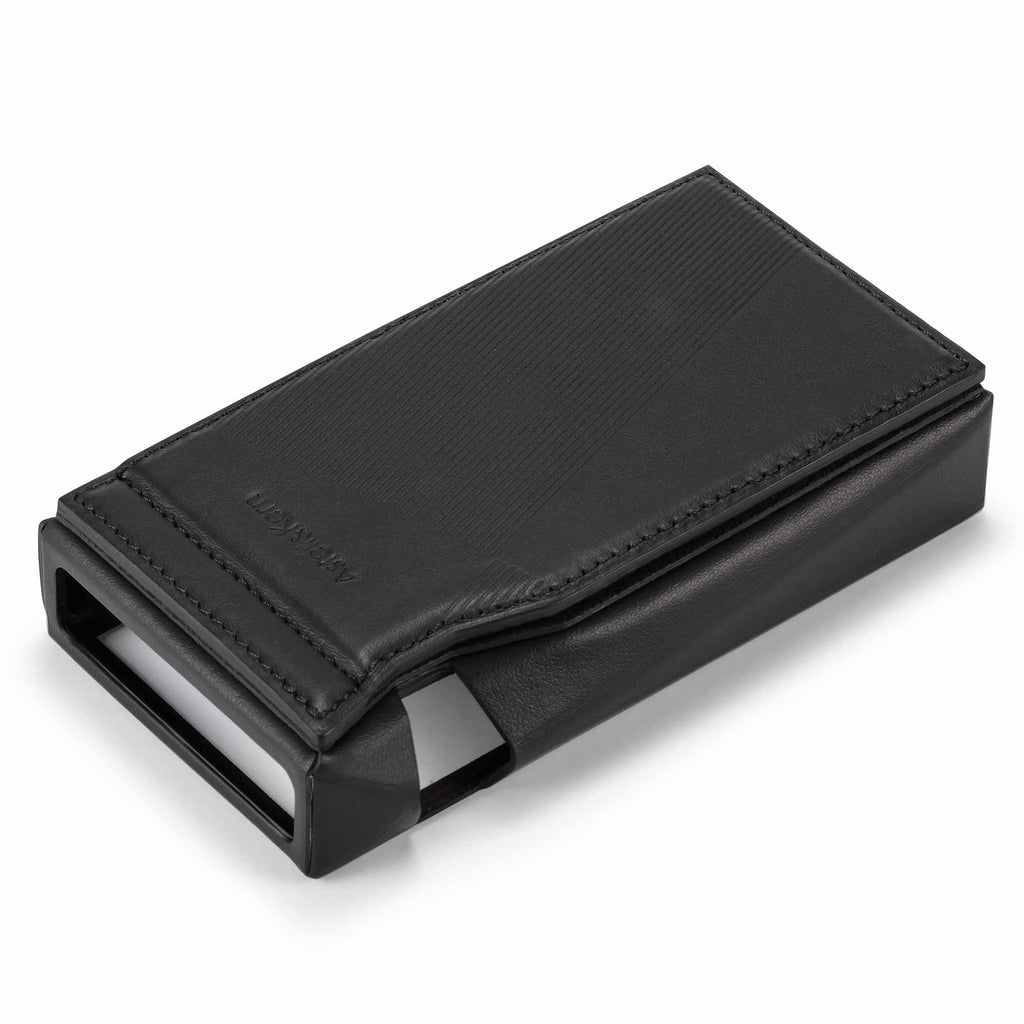 Astell&Kern A&ultima SP3000M Leather Case in black genuine leather with precise stitching and cutouts on white background