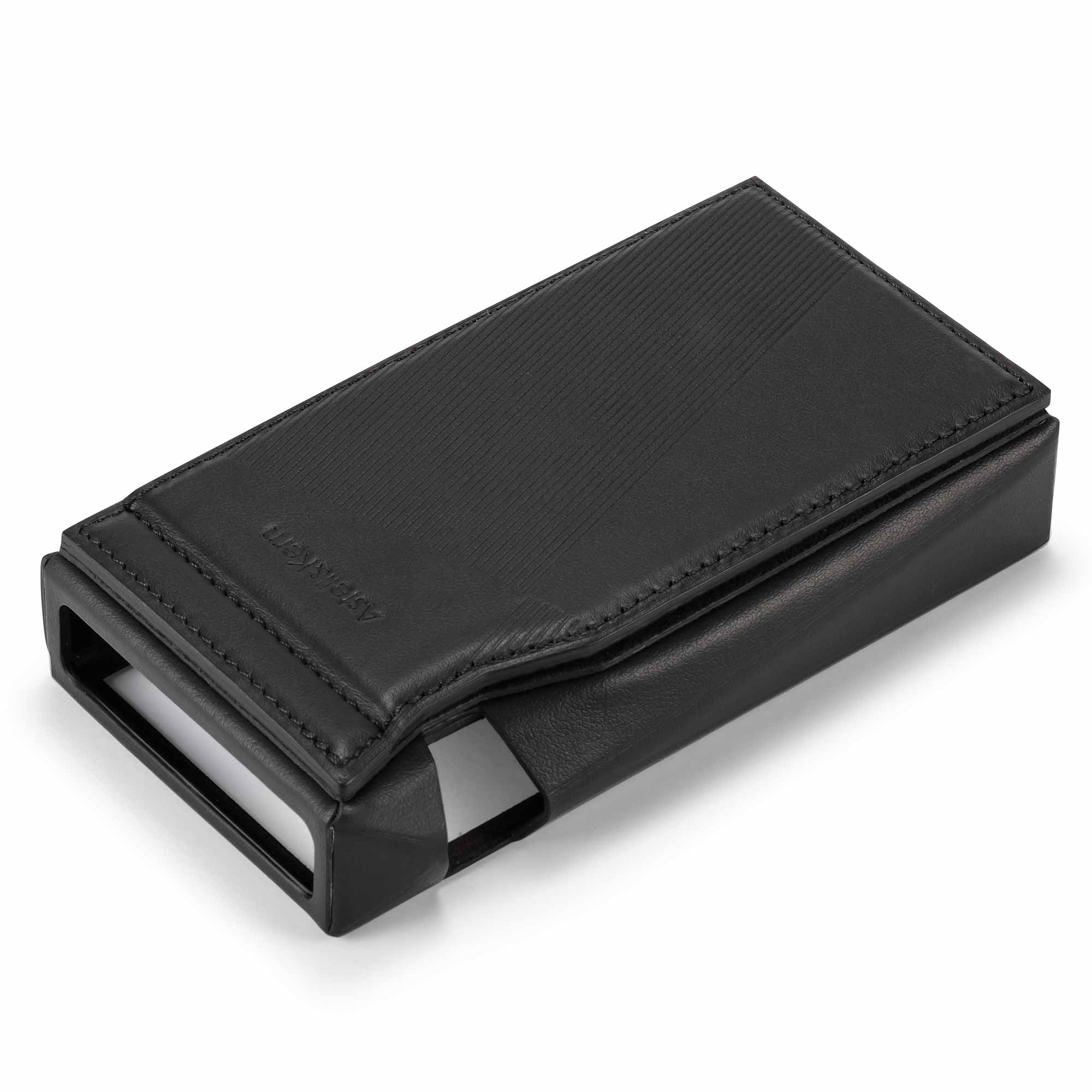 Astell&Kern A&ultima SP3000M Leather Case in black genuine leather with precise stitching and cutouts on white background