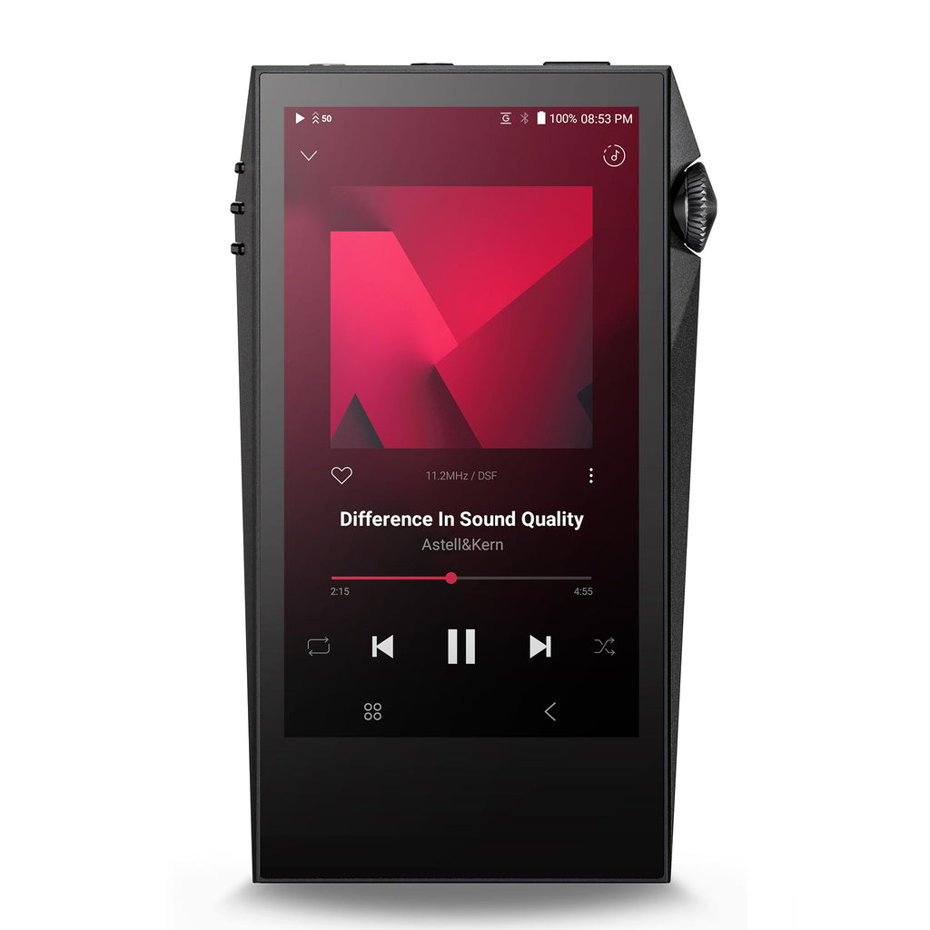Astell&Kern A&ultima SP3000M Digital Audio Player showing music playback screen with red album art on white background