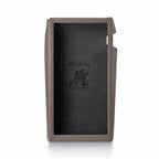 Protective brown case designed for the Astell&Kern A&ultima SP3000M Digital Audio Player shown on white background