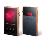 Astell&Kern A&ultima SP3000T Digital Audio Player showing front touchscreen and back design with illuminated panel