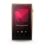 Astell&Kern A&ultima SP3000T Digital Audio Player playing music with a red album art on white background