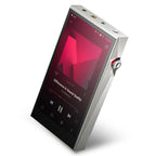 Astell&Kern A&ultima SP3000T Digital Audio Player angled view with touchscreen showing music playback on white background