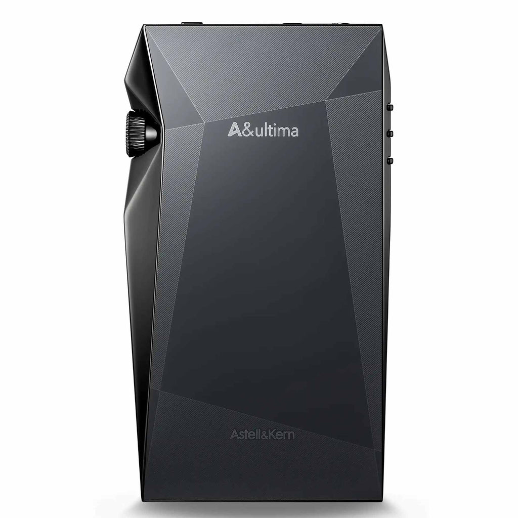 Astell&Kern A&ultima SP4000 Flagship Digital Audio Player with angular black design and volume dial on white background