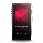 Astell&Kern A&ultima SP4000 Flagship Digital Audio Player showing playback screen with red geometric album art