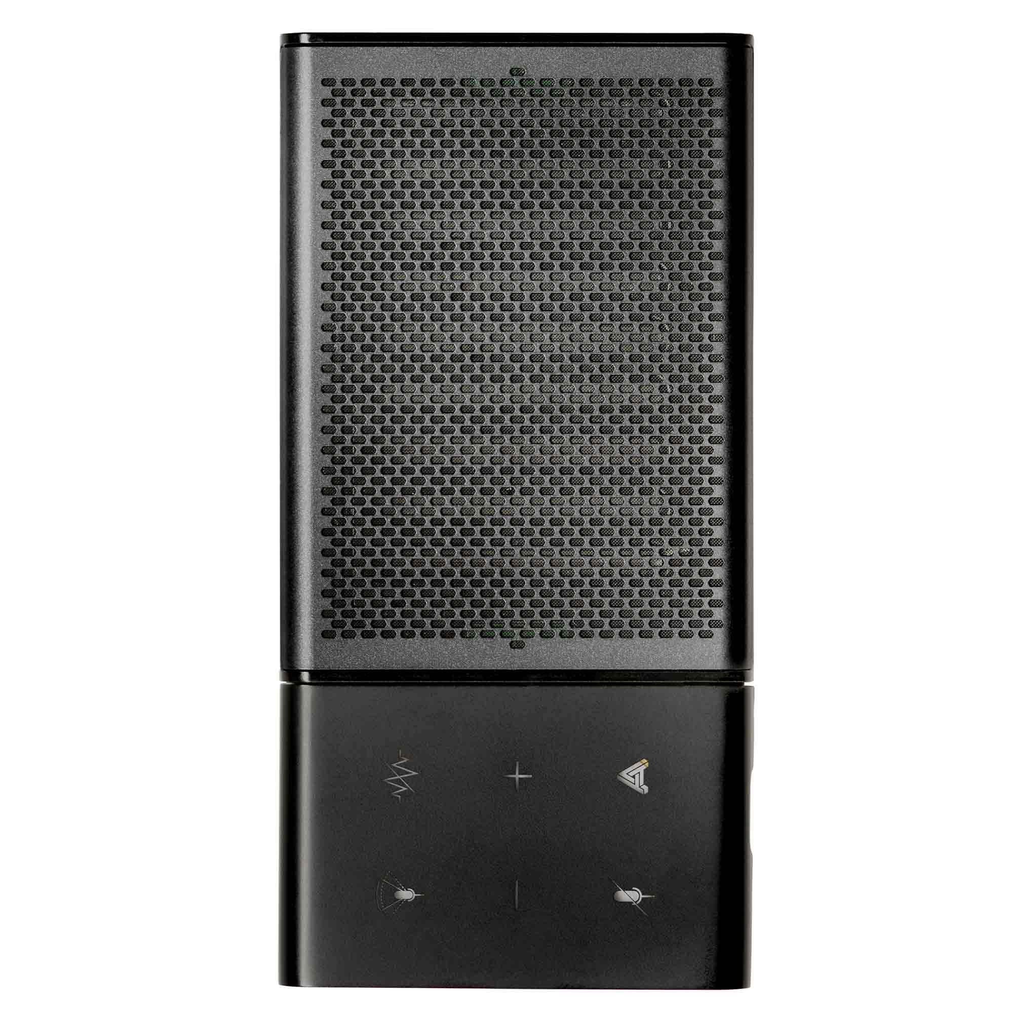 Audeze FILTER Bluetooth Conference Speakerphone flat front view showing speaker grille and touch controls on white background
