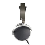 Close-up top view of Audeze LCD-S20 Closed-Back Planar Headphones showcasing ear cup and headband design on white background