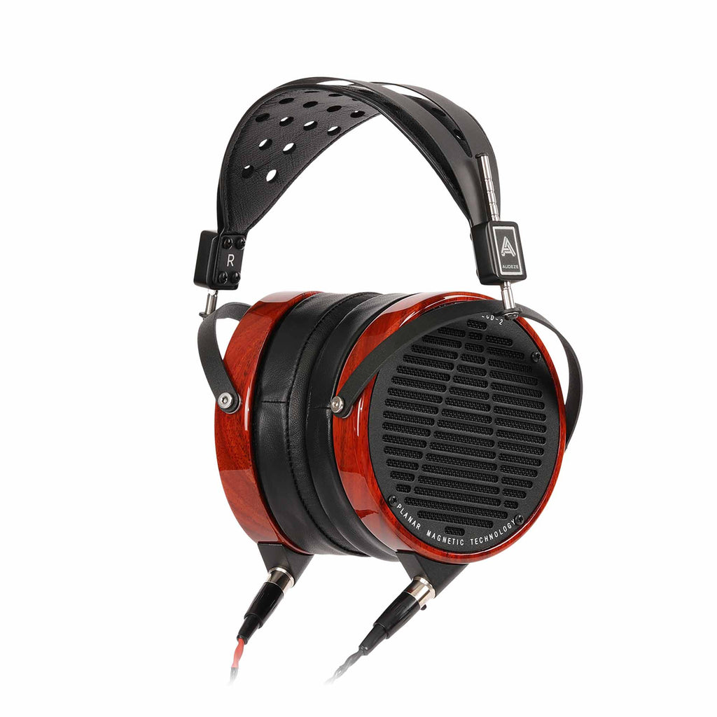 Audeze LCD-2 • Padauk Wood open back planar magnetic headphones with hand-finished wood rings and detachable cables
