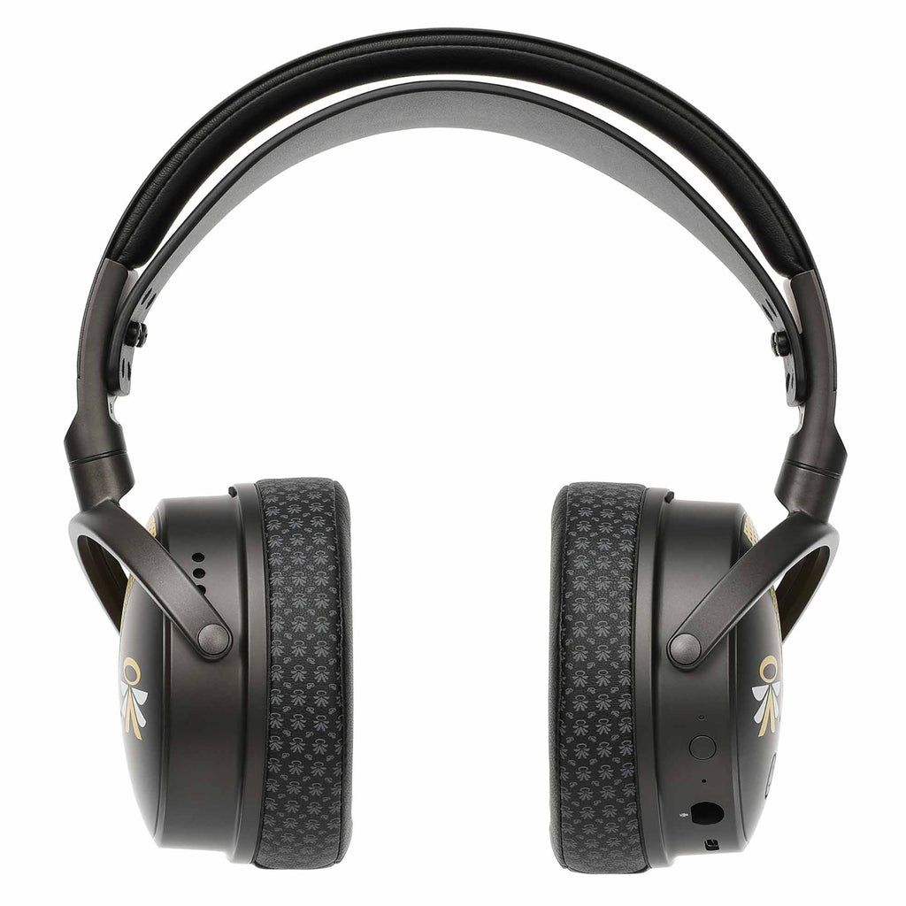 Audeze Maxwell Wireless Gaming Headphones front view showing padded headband and closed back ear cups with patterned cushions