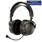 Audeze Maxwell Wireless Gaming Headphones in black with attached microphone and PlayStation compatibility badge