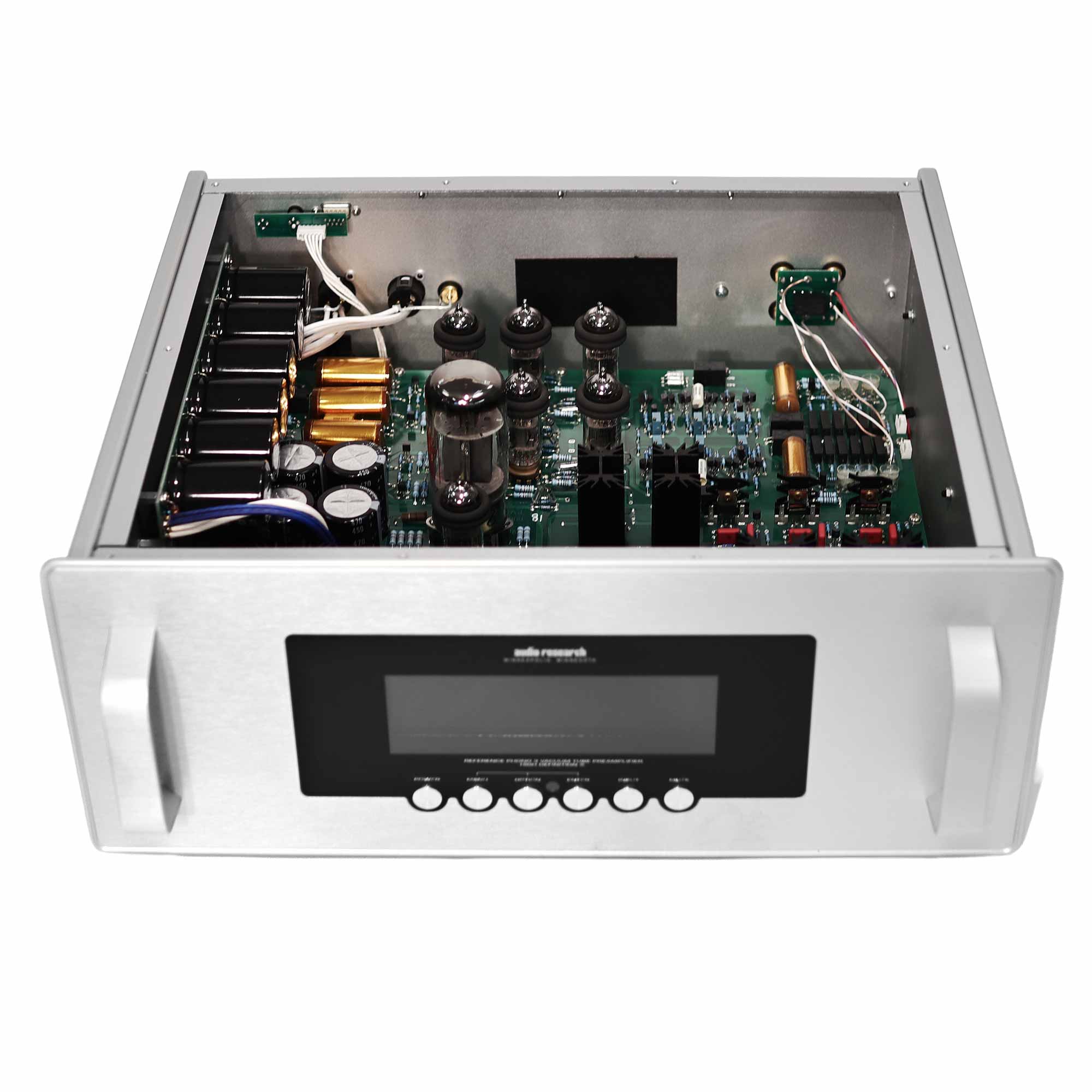 Audio Research Reference Phono 3 Tube Pre-Amplifier (Pre-Owned) with silver chassis and visible vacuum tubes inside unit
