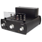 Auris Audio HA-2SE+ Tube Headphone Amplifier with vacuum tubes and control knobs on black chassis on white background