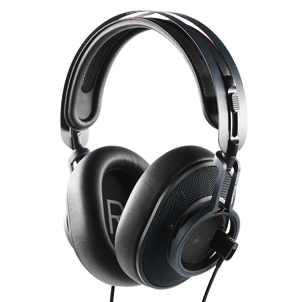 Austrian Audio THE COMPOSER Dynamic Headphones with open-back design and padded earcups against a white background