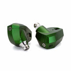 Campfire Andromeda 10 In-Ear Monitors in metallic green finish with silver nozzle and ergonomic design on white background