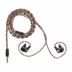 Campfire Andromeda 10 LE | Special Launch Edition in ear monitors with twisted cable and gold 3.5mm plug on white background