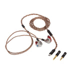 Campfire Time Link Interchangeable IEM Cable with braided copper wire and multiple connector adapters on white background