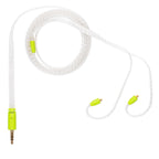 Campfire Time Stream Cable with clear braided cable and neon green connectors on white background