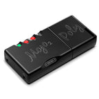 Chord Poly Wireless Music Streamer in black with LED indicators and engraved Mojo 2 and Poly logos on white background