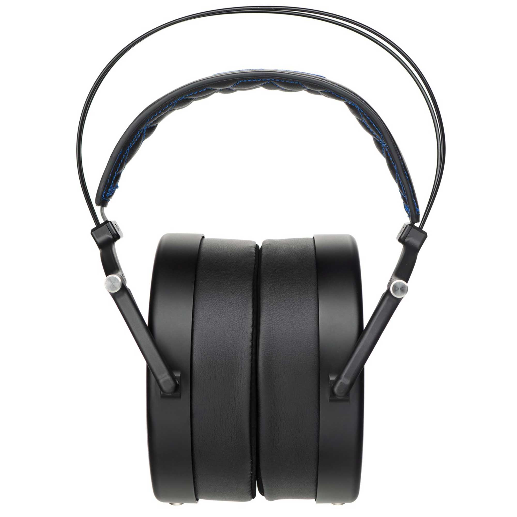 Dan Clark Audio E3 Closed Planar Headphones top view showing ear cups and padded headband on white background
