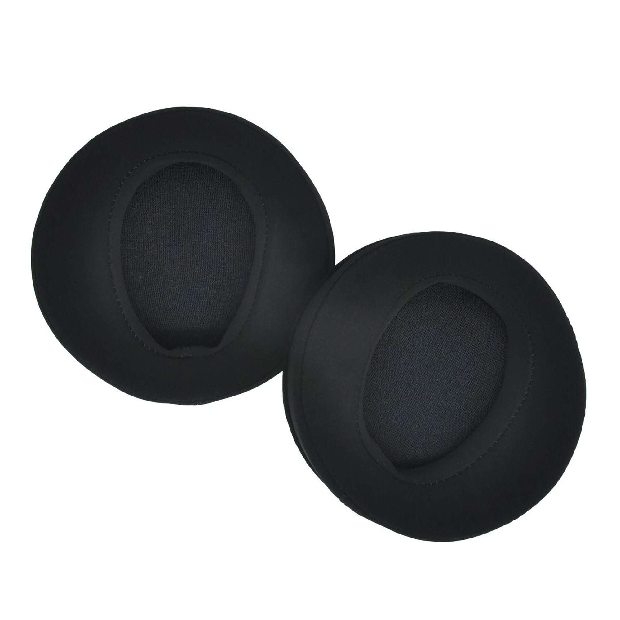 Dan Clark Audio ETHER 2 Suede Replacement Ear Pads pair in black synthetic suede with cushion and peelable mounting system visible
