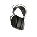 Dan Clark Audio Noire XO Open-Back Planar Headphones angled view showing black ear cups and padded headband on white background