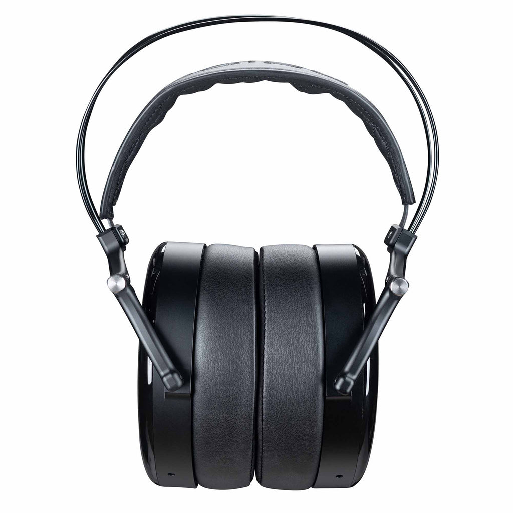 Dan Clark Audio Noire X Closed-Back Planar Headphones front view showing black ear cups and padded headband on white background