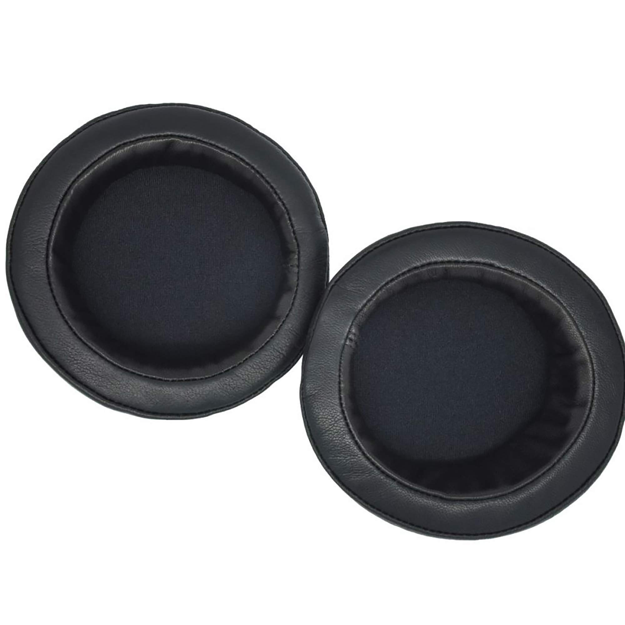 Pair of black Dan Clark Audio VOCE Electrostatic Headphone Replacement Ear Pads with large round openings shown on white background