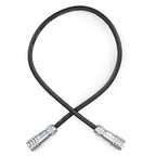 Ferrum Power Link DC Power Cord for Hypsos Hybrid Power System with black cable and silver metal connectors on white background