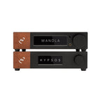 Ferrum Audio Stack featuring WANDLA DAC and HYPSOS power supply with wood accents on white background