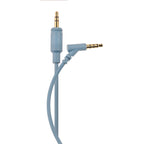 Blue detachable audio cable with straight and right-angle gold connectors for Focal Azurys Closed-Back Headphones