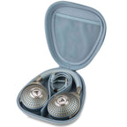 Focal Azurys Closed-Back Headphones in protective carrying case with detachable audio cable neatly coiled inside