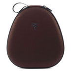 Brown protective carrying case with zipper for Focal Hadenys Open-Back Dynamic Headphones on white background
