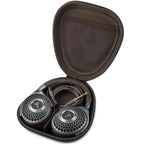 Focal Hadenys Open-Back Dynamic Headphones in carrying case with coiled cable and 3.5mm and 1/4 inch connectors
