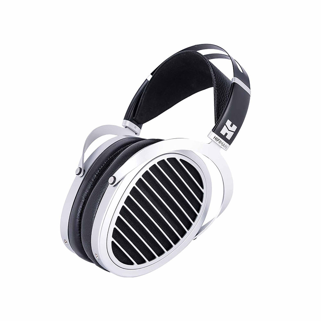 HIFIMAN Ananda | Nano open-back planar magnetic headphones with silver frame and black ear pads isolated on white background