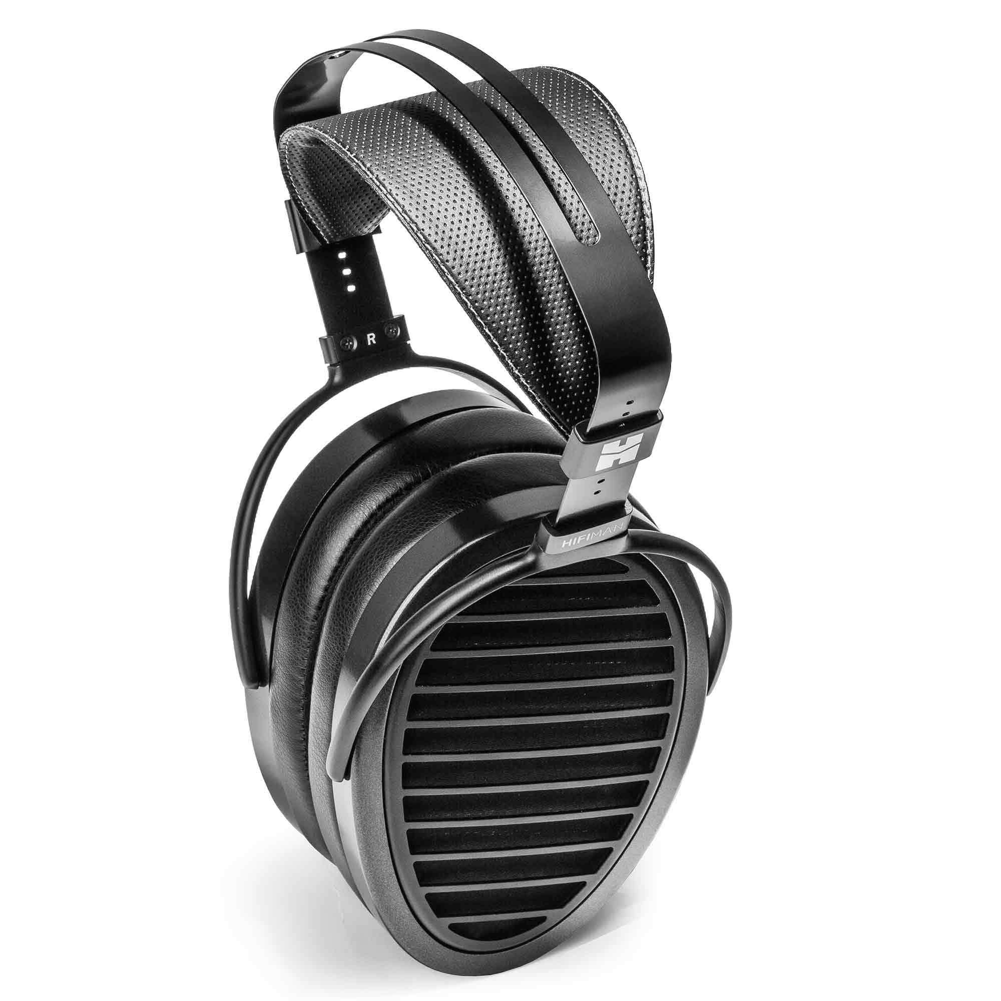 HIFIMAN Arya | Stealth Edition open-back planar magnetic headphones with black grille and adjustable headband on white background