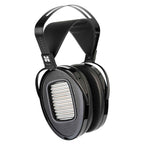 HIFIMAN Arya Unveiled Open-Back Planar Headphones with black frame and silver grille on white background