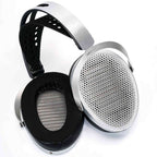 HIFIMAN Edition XV Open-Back Headphones with silver metal frame and black padded headband on white background