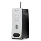 HIFIMAN EF600 Balanced Desktop DAC/Amplifier with volume knob, LED indicators, antenna, and headphone outputs on white and black body