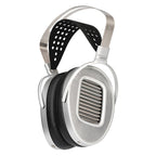 Silver HIFIMAN HE1000 UNVEILED Open-Back Planar Magnetic Headphones with metal grille and padded black ear cups on white background
